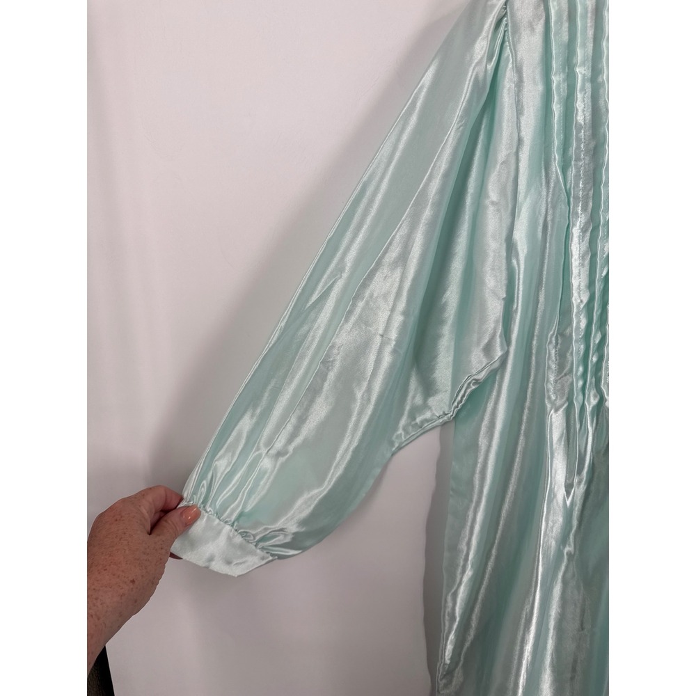 Barbizon Vintage Satin Embroidered Nightgown Womens Size L Romantic Bridal Lace - Picture 8 of 9